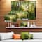 Designart - Evening in Green Forest - Landscape Canvas Art Print